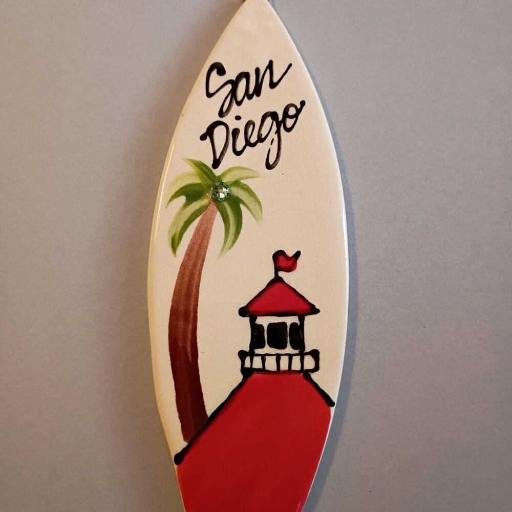 Ceramic Surfboard Ornament
